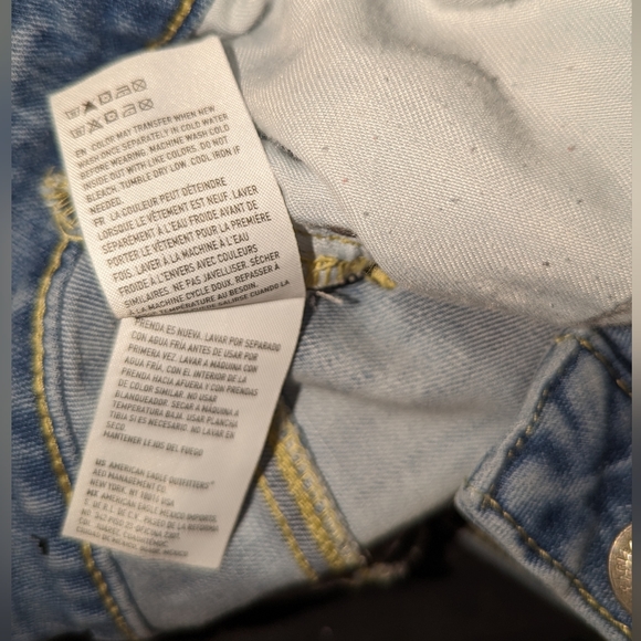 AMERICAN EAGLE OUTFITTERS Denim Shorts Bleached Distressed sz 29 - Picture 11 of 14